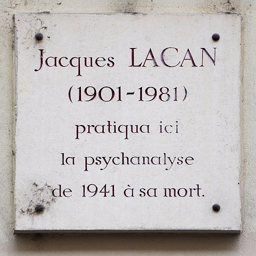 Jacques Lacan plaque - 5 rue de Lille, Paris 7