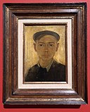 Jan Mankes - Zelfportret met pet 1908 (Q97139017).jpg