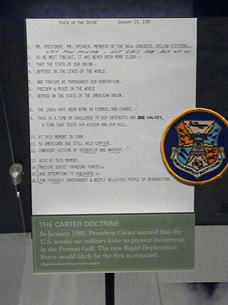 <span class="mw-page-title-main">Carter Doctrine</span> 1980 US policy