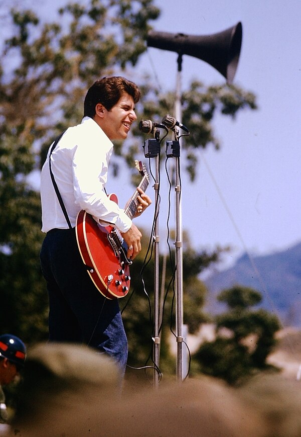 Rivers performing at a USO show in An Khê, Vietnam, 1966.
