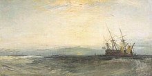 Joseph Mallord William Turner (1775-1851) - A Ship Aground, Yarmouth, Sample Study - N02065 - National Gallery.jpg