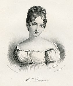 Juliette Récamier, dessin XIXe siècle, par Alphonse Farcy.