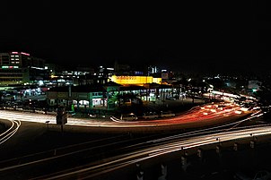 Kampala-Stadt bei Nacht