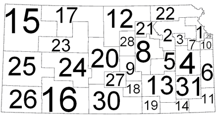 Districts map Kansas judicial districts map.png