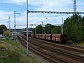 Čeština: Koleje východně od nádraží ve vsi Kaplice-nádraží (část obce Střítež) v okrese Český Krumlov, Jihočeský kraj. English: Railway lines east of the raiway station building in the village of Kaplice-nádraží, part of Střítež, a municipality in Český Krumlov District, South Bohemian Region, Czech Republic.