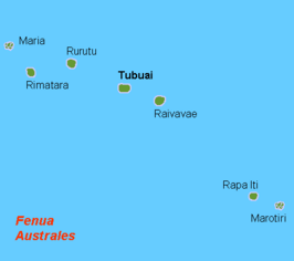 Kaart van Australeilanden
