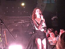 Kimbra performing on the tour for A Reckoning, in 2023 Kimbra live, 2023.jpg