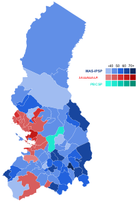 La Paz Gubernatorial Election First Round Results 2021 (Municipalities).svg