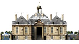 Restitution de la façade de la ménagerie de Versailles.