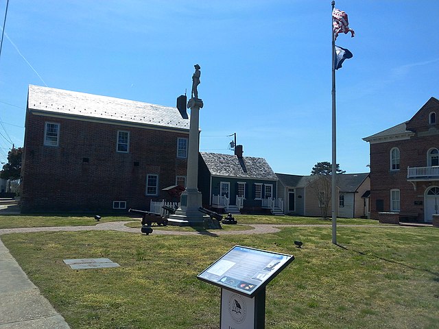 Courthouse, Confederate Monument, and Lawyers Row in Eastville