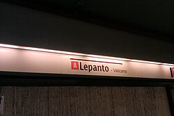 Lepanto (after renaming in Lepanto - Vaticano) - Rome Metro Line A.jpg