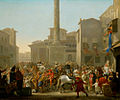 Karneval i Roma 1650. Maleri av Johannes Lingelbach