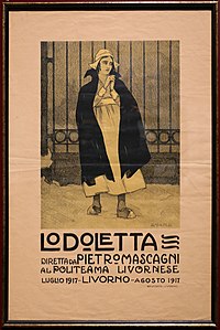 Locandina per lodoletta, di pietro mascagni, 1917.jpg