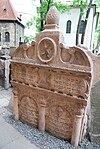 Rabbi Loew's gravsten på den gamla judiska kyrkogården i Prag.