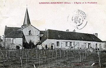 Fitxategi:Louroux-Hodement_L'église_en_1909.jpg