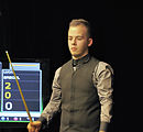 Deutsch: Bild aufgenommen in Berlin während des German Masters im Snooker 2014. Luca Brecel. English: Picture taken in Berlin during the Snooker German Masters in 2014. Luca Brecel.