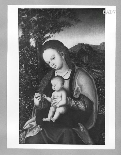 File:Lucas d. Ä. Cranach (1472-1553) - Madonna mit Kind - 1016 - Führermuseum.jpg