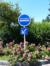 M3a2 Flèche en bas à gauche (panonceau carré)