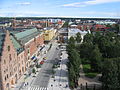 La "Storgatan" vista dal municipio.