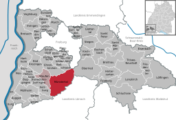 Läget för Münstertal/Schwarzwald i Landkreis Breisgau-Hochschwarzwald