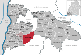 Kaart van Münstertal (Zwarte Woud)