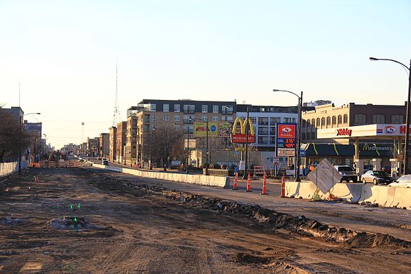 Green Line under construction