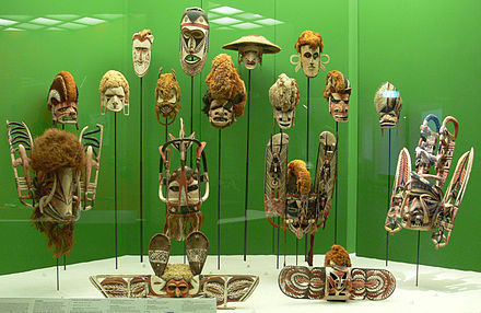 Malagan masks from the Ethnological Museum of Berlin Malanggan-Masken Berlin-Dahlem.jpg