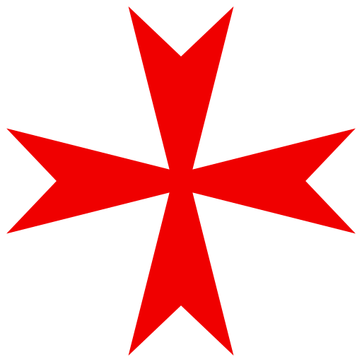 File:Maltese Cross variant red.svg