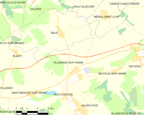 Poziția localității Villemaur-sur-Vanne