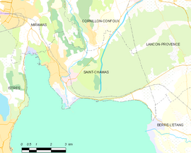 Mapa obce Saint-Chamas