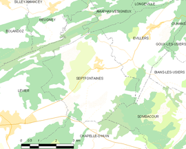 Mapa obce Septfontaines