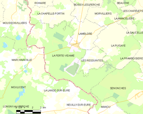 Poziția localității La Ferté-Vidame