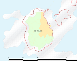 Mapa obce Île-Molène