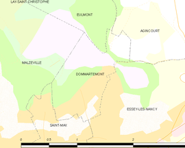 Mapa obce Dommartemont