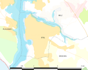 Poziția localității Étel