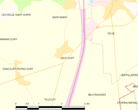Mapa obce Laucourt