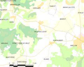 Mapa obce Vault-de-Lugny