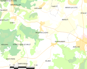 Poziția localității Vault-de-Lugny