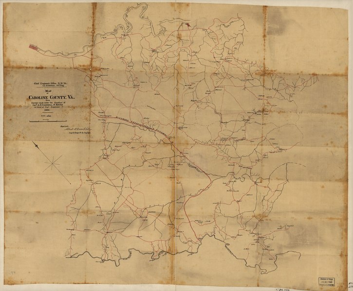 File:Map of Caroline County, Va. LOC 2002627427.tif