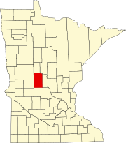 Map of Minnesota highlighting Todd County Map of Minnesota highlighting Todd County.svg