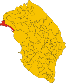 Map of comune of Porto Cesareo (province of Lecce, region Apulia, Italy).svg