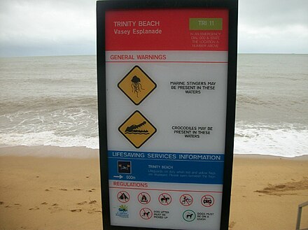 Cairns beach warning