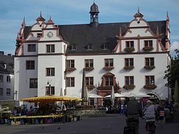 Marktplatz mit altem Rathaus Darmstadt