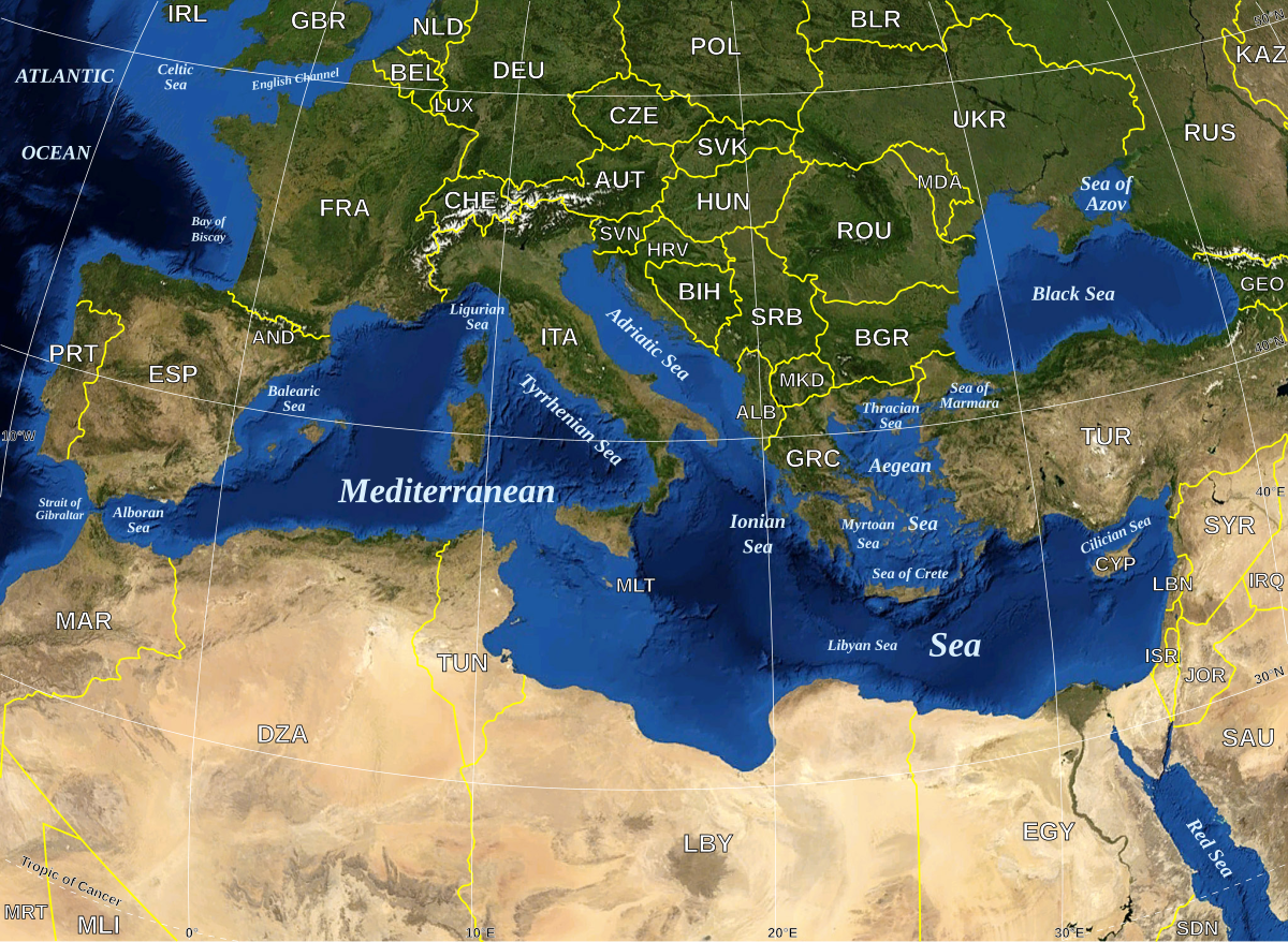 středozemní moře mapa Středozemní moře – Wikipedie středozemní moře mapa