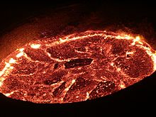 A pot of molten iron being used to make steel Melted raw-iron.jpg