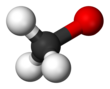Ball-and-stick model of the methoxide anion