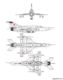 drawing of MiG-21