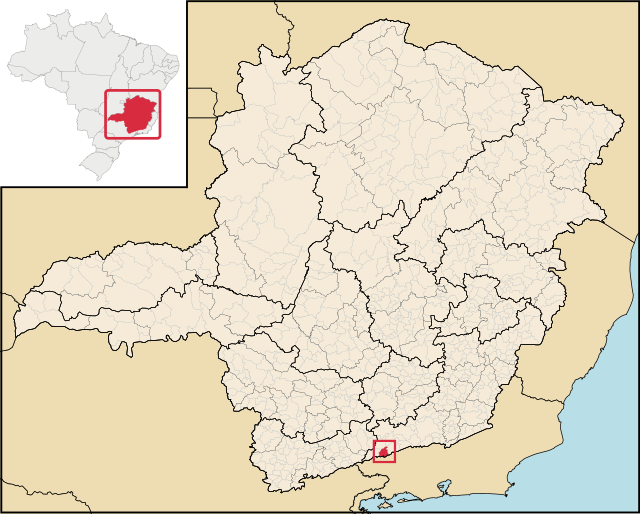 Localização de Passa Vinte em Minas Gerais