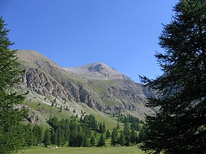 Mont Pelat, view from the Plateau de Laus