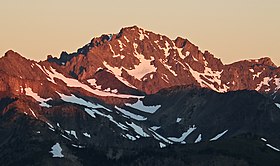 Sunrise on Mount Deception as seen from Marmot Pass Mount Deception sunrise.jpg